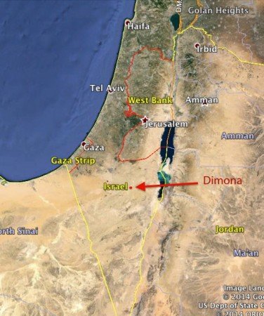 israel dimona mapa