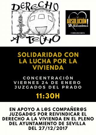Sevilla: Concentración en apoyo a las 18 personas juzgadas por protestar en un pleno del Ayuntamiento