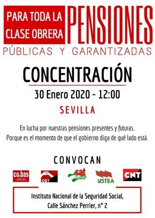 Sevilla: Concentración por las pensiones públicas y garantizadas
