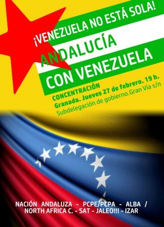 Granada: Concentración "¡Venezuela no está sola! Andalucía con Venezuela"