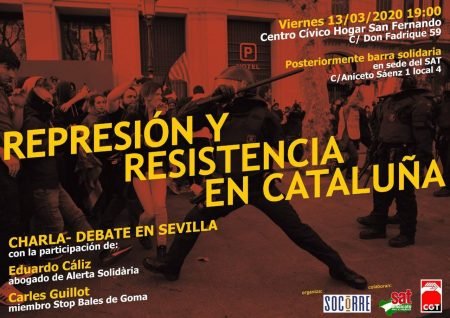 Sevilla. Charla-debate "Represión y resistencia en Cataluña"