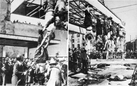 Los partisanos detienen a Mussolini y lo ajustician en Milán