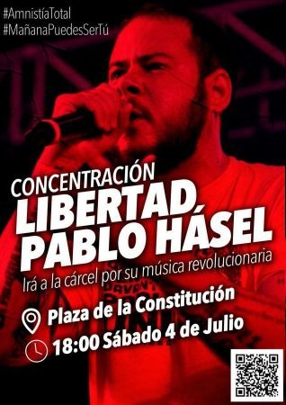 Málaga: Concentración libertad Pablo Hásel