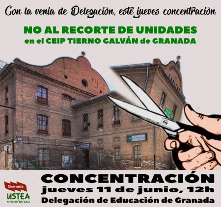 Granada: Concentración contra el recorte en el CEIP Tierno Galván