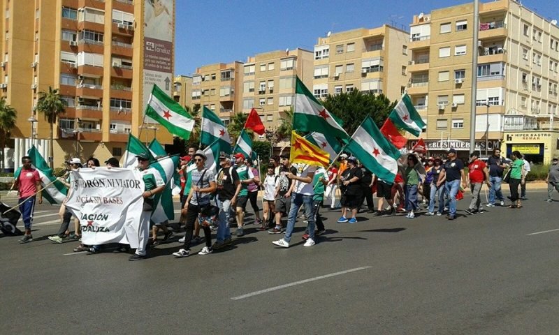 Marcha contra la base militar de Viator. 2016