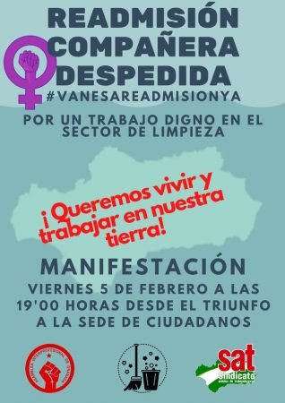 Granada: Manifestación por la readmisión de Vanesa