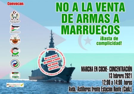 Cádiz. Concentración contra la venta de armas a Marruecos
