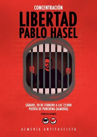Almería: Concentración por la libertad de Pablo Hasel