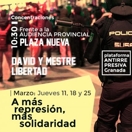 Granada: Concentración David y Mestre libertad
